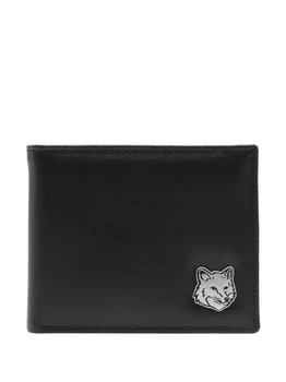 Maison Kitsune | Maison Kitsuné Fox Head Leather Bifold Wallet,商家Baltini,价格¥1185