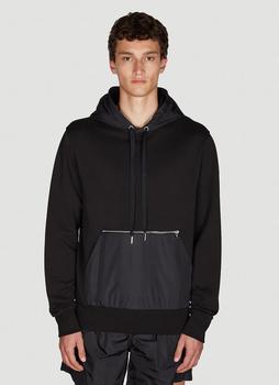 推荐Faille Panel Hooded Sweatshirt in Black商品
