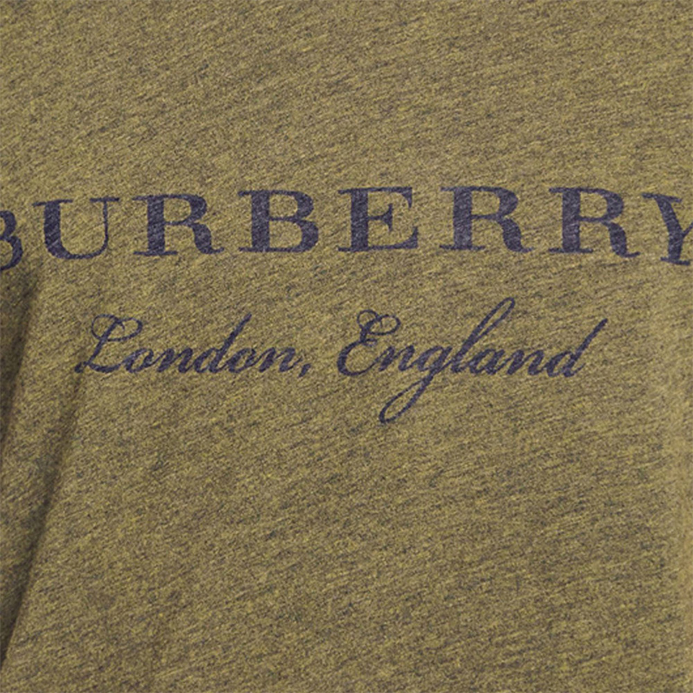 时尚burberry t恤男装, Burberry | BURBERRY 男士绿色圆领棉混纺短袖t恤 4060124商品图片 独家减免邮费