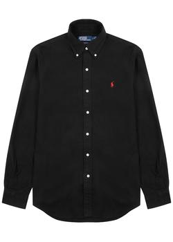 推荐Logo-embroidered flannel shirt商品