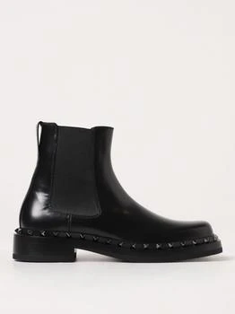 推荐Valentino Garavani leather ankle boots with Studs商品