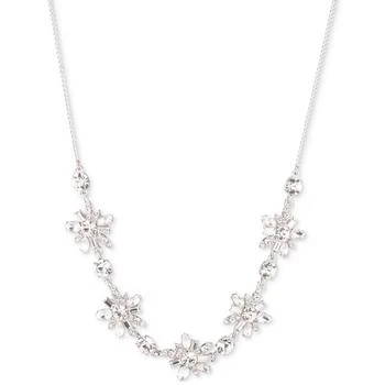 Givenchy | Silver-Tone Crystal Cluster Stone Frontal Necklace, 16" + 3" extender,商家Macy's,价格¥290