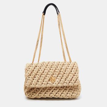 tory burch kira, [二手商品] Tory Burch | Tory Burch Beige Crochet Kira Shoulder Bag商品图片 4.3折