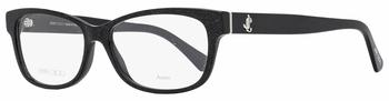 推荐Jimmy Choo Women's Rectangular Eyeglasses JC278 DXF Black Glitter 54mm商品