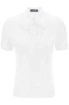 Dolce & Gabbana | Dolce & gabbana polo shirt with harness and lace trimm,商家Beyond Italy Style,价格¥4071