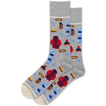 推荐Men's Holiday Snowboarder Patterned Crew Socks商品