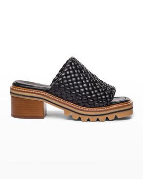 product Sylvie Woven Leather Mule Sandals image