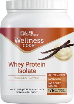 商品Life Extension Wellness Code® Whey Protein Isolate, Vanilla (403 Grams)图片