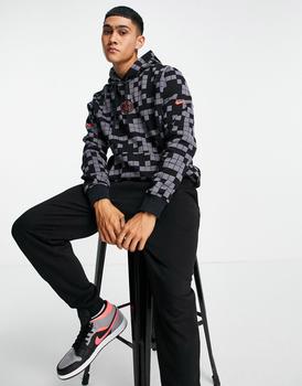 推荐Nike Football Paris Saint-Germain F.C. hoodie in black and dark grey商品