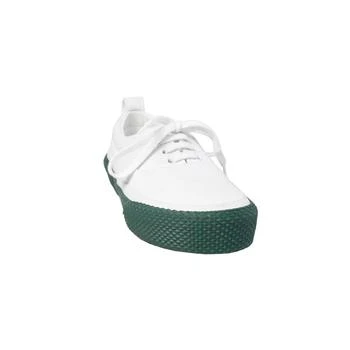 推荐Celine New Skate Canvas Lace Up Sneaker White Green Sole商品
