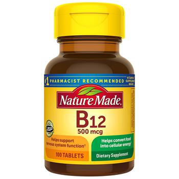 商品Nature Made | Vitamin B12 500 mcg Tablets,商家Walgreens,价格¥89图片