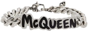Alexander McQueen | Silver Graffiti Chain Bracelet商品图片,独家减免邮费