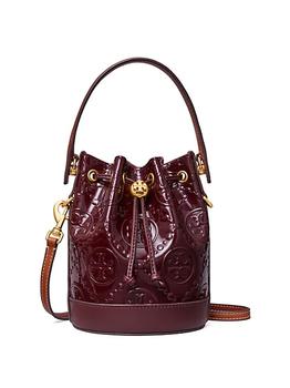 Tory Burch水桶包, Tory Burch | T Monogram Embossed Patent Leather Bucket Bag商品图片 