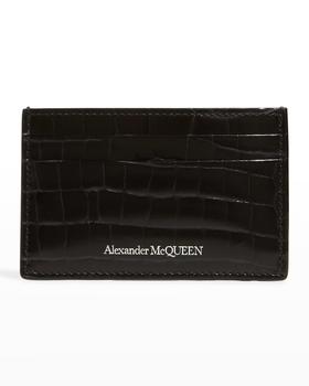商品Alexander McQueen | Men's Croc-Embossed Card Case,商家Neiman Marcus,价格¥1023图片