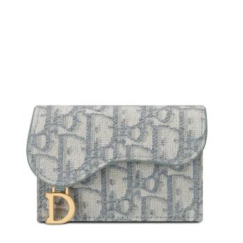 秋装天梭, Dior | 【预售3-7天】DIOR/迪奥 2021秋冬 SADDLE系列 女士灰色老花帆布D徽标卡片夹S5611CTZQ_M932商品图片 8折, 包邮包税