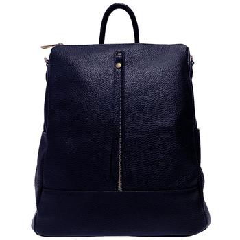 推荐Navy Zip Front Leather Backpack商品