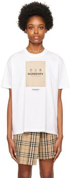 时尚burberry t恤女装, Burberry | 白色 Carrick T 恤商品图片 