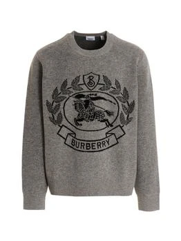 Burberry | Burberry Logo Intarsia Knitted Crewneck Jumper 6.2折起