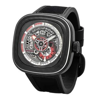Sevenfriday | SevenFriday Men's Watch - P-Series Ruby Carbon Black Strap Power Reserve | PS3-02,商家My Gift Stop,价格¥5253