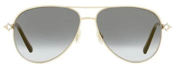 推荐Jimmy Choo Women's Aviator Sunglasses Sansa/S J5GFQ Gold/Black 58mm商品