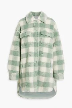 STAND STUDIO | Sabi oversized checked faux shearling jacket,商家THE OUTNET US,价格¥956