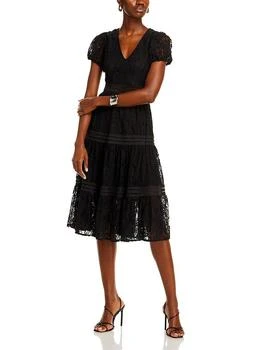 推荐Short Sleeve Lace Midi Dress - 100% Exclusive商品