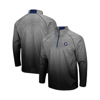 推荐Men's Heathered Gray Georgetown Hoyas Sitwell Raglan Quarter-Zip Jacket商品