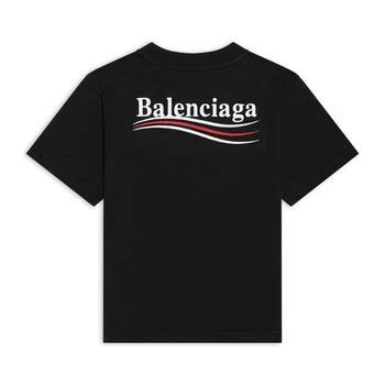 Balenciaga | 儿童黑色圆领徽标T恤 7.9折, 独家减免邮费
