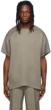 冬装zegna fog, Fear of god | SSENSE Exclusive Grey Satin T-Shirt商品图片 