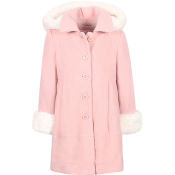 推荐Large bow faux fur detailing elegant coat in pink商品
