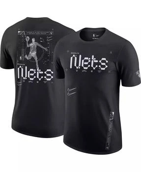 NIKE | Men's Black Brooklyn Nets Courtside Air Traffic Control Max90 T-shirt,商家Macy's,价格¥337