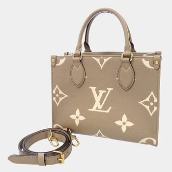lv女包真假, [二手商品] Louis Vuitton | Louis Vuitton Cream Monogram Empreinte Leather Giant Onthego PM Tote Bag商品图片 9.6折