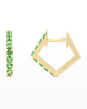 商品Stevie Wren | 14k Yellow Gold Tsavorite Pentagon Huggie Earring, Single,商家Neiman Marcus,价格¥3134图片