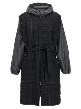 商品Fabiana Filippi | Double Layer Coat Coats, Trench Coats Black,商家Wanan Luxury,价格¥7311图片