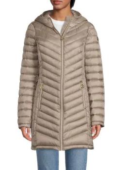 Michael Kors | Packable Longline Hooded Puffer Jacket商品图片,4.1折