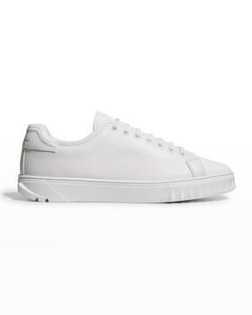 推荐Men's Cube Tonal Leather Low-Top Sneakers商品