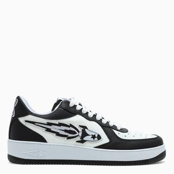 推荐Black/white leather low-top sneakers商品