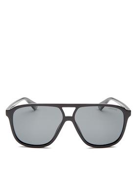 推荐Unisex Polarized Brow Bar Aviator Sunglasses, 58mm商品