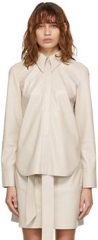 Nanushka | Beige Naum Vegan Leather Shirt商品图片,7.1折, 独家减免邮费