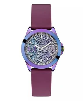 GUESS | Women's Analog Purple Silicone Watch 36mm,商家Macy's,价格¥625