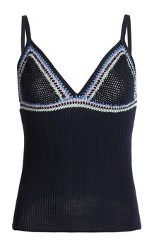 推荐Chloé - Women's Wool Gabardine Camisole Top - Blue - M - Moda Operandi商品