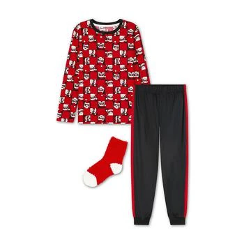 Max & Olivia | Big Boys Pajama with Socks, 3 Piece Set,商家Macy's,价格¥63