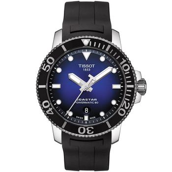 Tissot | Men's Swiss Automatic Seastar 1000 Powermatic 80 Black Rubber Strap Diver Watch 43mm商品图片,