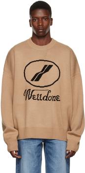 We11done | Beige Jacquard Sweater商品图片,6折