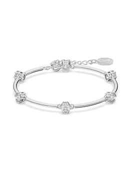 施华洛世奇手链直邮, Swarovski | Constella Rhodium-Plated & Crystal Bangle商品图片 
