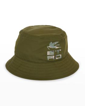 ETRO | Men's Camo-Logo Bucket Hat商品图片,