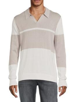 Saks Fifth Avenue | Colorblock Johnny Collar Sweater商品图片,