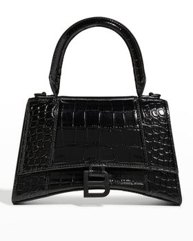巴黎世家包, Balenciaga | Hourglass Small Crocodile-Embossed Top-Handle Bag商品图片 