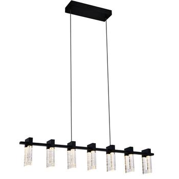 商品VONN Lighting | Sorrento VAC3137BL 40" Integrated LED Linear Chandelier Lighting Fixture in Black with 7 Shades,商家Premium Outlets,价格¥3807图片