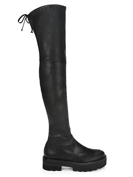 stuart weitzman lowland直邮, Stuart Weitzman | Lowland Ultralift Over-The-Knee Leather Boots商品图片 